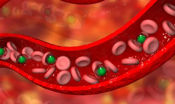 Virus Bloodstream Medical Background Illustration — Stock Photo, Image