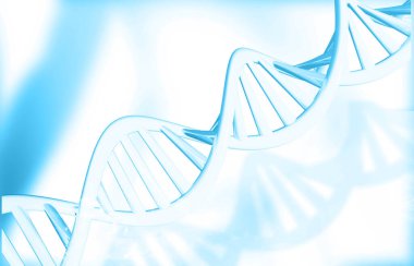 DNA ipliği bilimsel geçmiş. 3d illüstrasyon