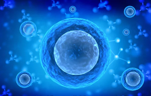 Human Cells Molecules Background Illustration — Stock Photo, Image