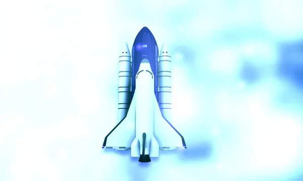 Space Shuttle Isolated Background Illustration — Stock Photo, Image