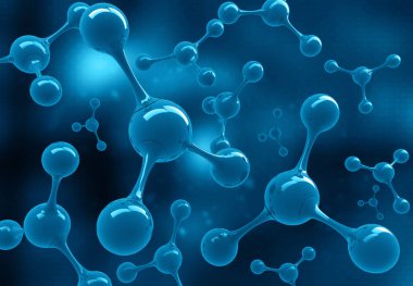 Molecules scientific background. 3d illustration	