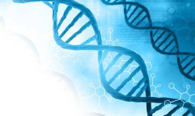DNA yapısı bilimsel altyapı. 3d illüstrasyon