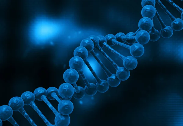 DNA molecules on blue background. 3d illustration