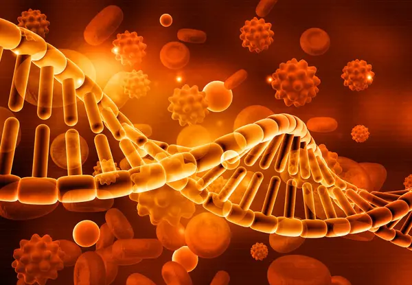 Human Dna Strand Abstract Background Illustration — Stock Photo, Image