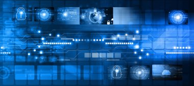 Gelecekçi teknoloji geçmişi. yüksek teknoloji, bilim, internet teknolojisi konsepti. Soyut teknoloji. 3d illüstrasyon