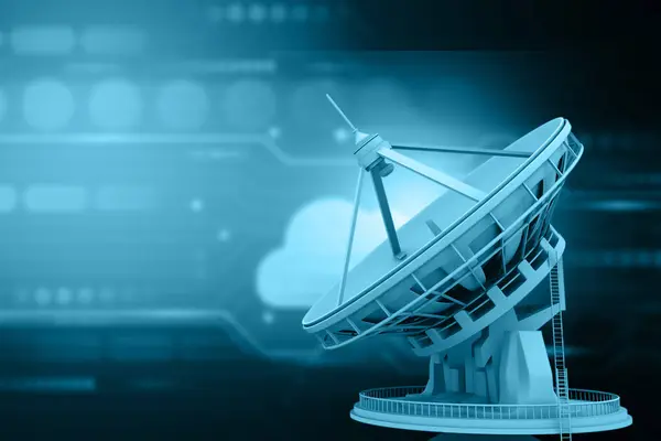 Satelliet Schotel Antenne Technologie Achtergrond Illustratie — Stockfoto