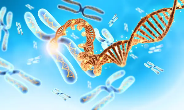 Chromosome Dna Background Illustration Stock Photo