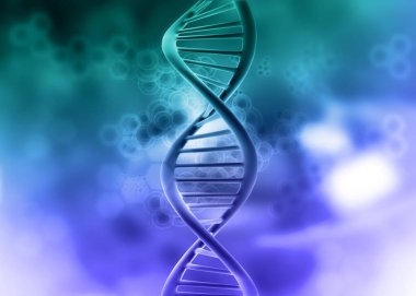 DNA yapısı, DNA iplikleri moleküler yapı. 3d illüstrasyon