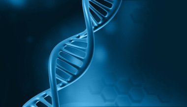 Bilimsel arka planda DNA yapısı. 3d illüstrasyon