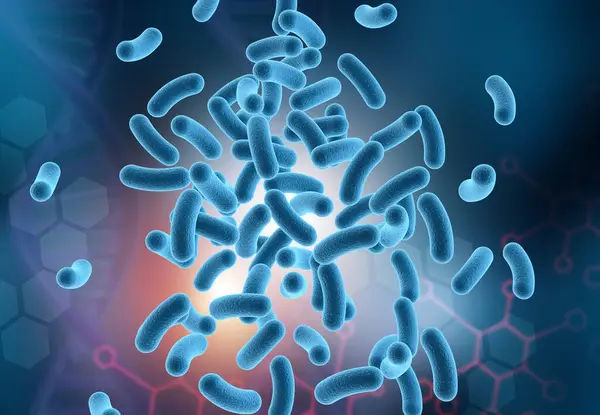 Bacteria, virus background. 3d illustration