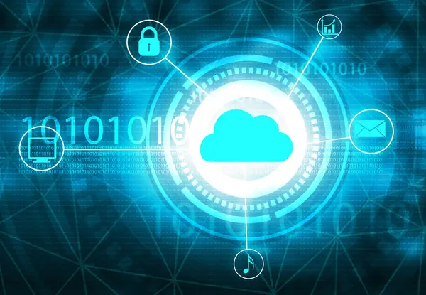 Chmura Obliczeniowa Technologia Internetowa Futurystyczne Tło Ilustracja — Zdjęcie stockowe