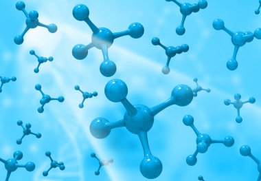 molecules scientific background. 3d illustration	
