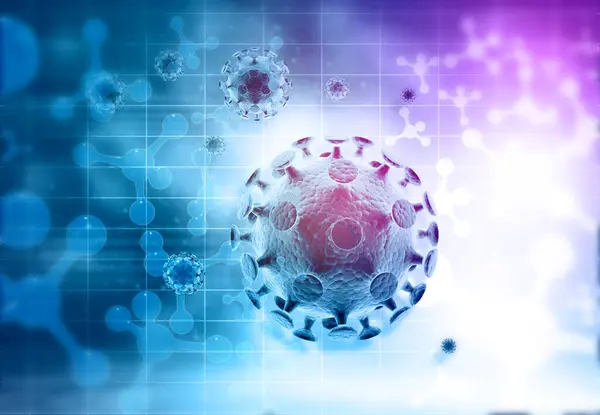 Viruswissenschaftlicher Hintergrund Illustration — Stockfoto