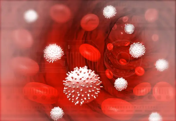 Nuevo Concepto Coronavirus Vista Del Microscopio Del Virus Ilustración — Foto de Stock