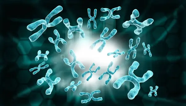 Chromosomen Wetenschappelijke Achtergrond Illustratie — Stockfoto