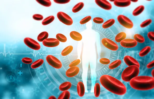 Клітини Червоної Крові Медичному Фоні Ілюстрація — стокове фото