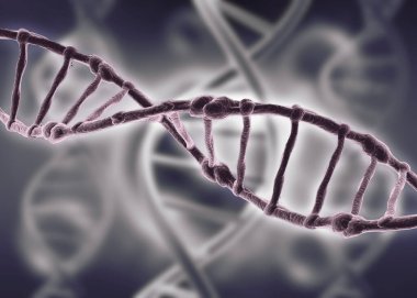 DNA ipliği. 3d illüstrasyon