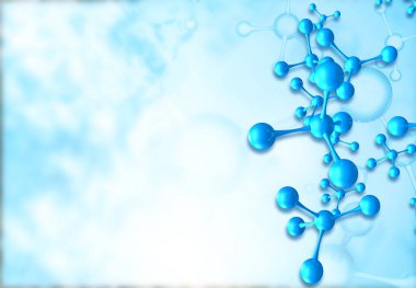 Bilim molekülü arka planı. 3d illüstrasyon