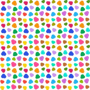 Renkli yuvarlak noktaların kusursuz vektör deseni, yaz baskıları, dekoratif duvar kağıdı, tekstil baskısı, renkli arkaplan.