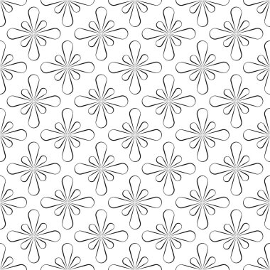 Şeffaf arkaplan üzerindeki soyut çiçek şekillerinin kusursuz vektör deseni, dekoratif duvar kağıdı, tekstil baskısı, ambalaj, dekorasyon.