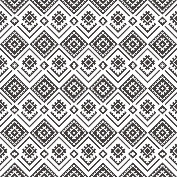 Etnik oryantal model, kusursuz vektör arkaplan. Desen, ambalaj, giysi, batik, kumaş, duvar kağıdı için tek renkli düz tasarım