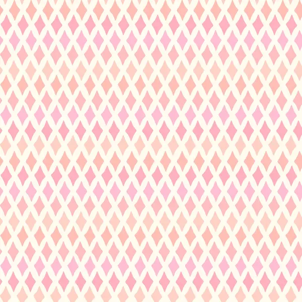 Kusursuz tekrarlayan geometrik arkaplan. Pastel pembe ve bej renkte hassas elmas kafes tasarımı. Tekstil baskısı için düz tasarım..