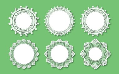 Dantelli Kağıt Kesiği Çerçeve Dekoru Paketi
