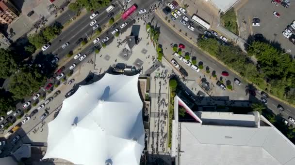 Centro Convenciones Expo Guadalajara Jalisco Vista Desde Drone Calle Edificio — Vídeo de stock