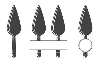 Pasta Dilimleyici Monogram Vektörü, Pasta Dilimleyici, Pasta Dilimleyici Vektörü, Restoran Malzemeleri, Çatal Kaşık ve Bıçak Monogramı, Vektör, illüstrasyon, Dilimleyici, Bıçak, Bıçak