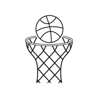 Basketball Line Art, Basketball Vector, Basketball illustration, Sports Vector, Sports Line Art, Hobby line art