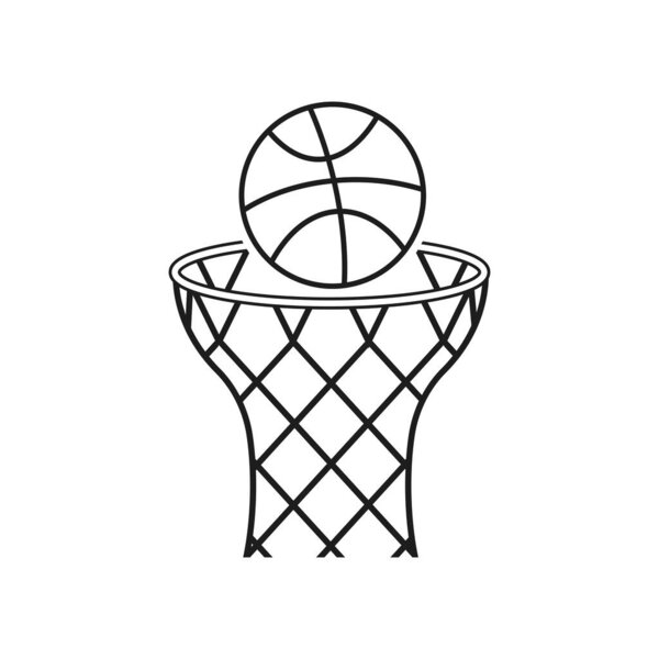 Basketball Line Art, Basketball Vector, Basketball illustration, Sports Vector, Sports Line Art, Hobby line art