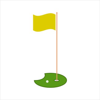 Golf Flag Clipart, Golf Flag Vector, Golf Illustration, Sports Vector, Sports Clipart, Siluet,