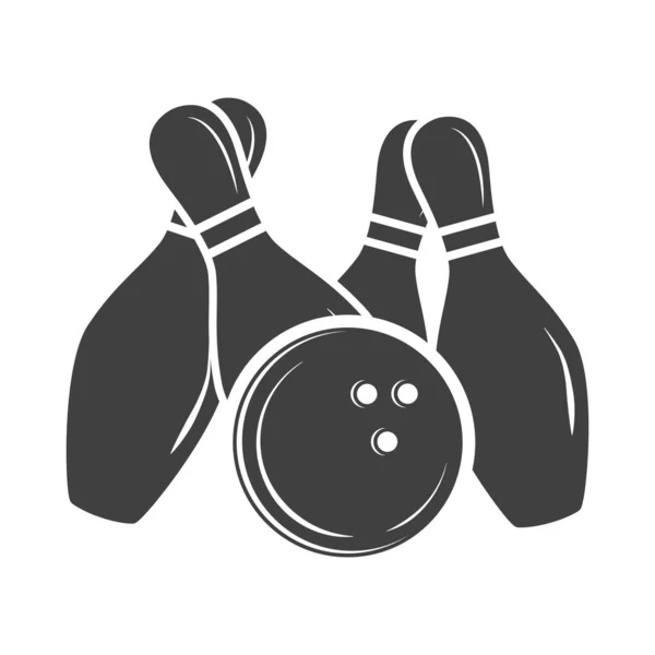 Bowling Vector Bowling Illustration Sports Illustration Bowling Vector Bowling Silhouette — Stock Vector