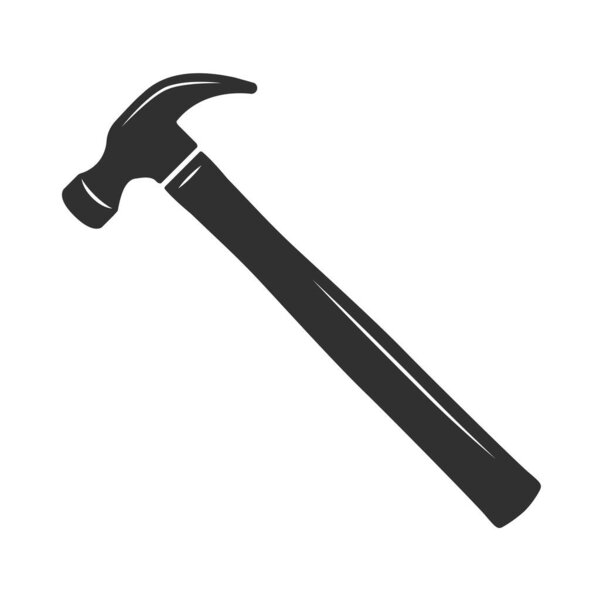 Вектор силуэта молота, вектор молота, иллюстрация молота, вектор плотника, механический силуэт, механические инструменты, инструменты плотника, рабочие элементы, трудовое оборудование, день труда, рабочий день