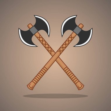 Cross Axe Vector, Axe Clipart, Hardware Vector, Worker elements, Labor equipment, Tamir araçları, Forest tools, Cross Woodcutter Clipart, Woodsman Clipart