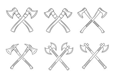 Cross Axe Vector Bundle, Cross Axe Silhouette Bundle, Hardware Vector, Hardware Clipart, Cross Axe Outline Bundle, İşçi Elemanları, Tamir Aletleri Paketi, Cross Forest tools, Cross Woodcutter, Woodsman, Cross Vector