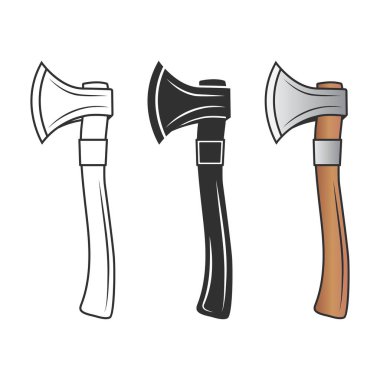 Axe Vector, Axe Silhouette Vector, Hardware Vector, Hardware Clipart, Axe Clipart, Axe Outline, Worker elements, Labor equipment, Tamir araçları, Forest tools, Woodcutter, Woodsman