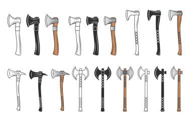 Axe Vektör Paketi, Axe Siluet Vektör Paketi, Donanım Vektörü, Donanım Tırmanışı, Axe Clipart Paketi, Axe Taslak Paketi, İşçi Elemanları, Silah, Orman Aletleri, Oduncu, Oduncu