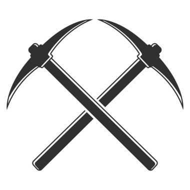 Cross Pick Axe Silhouette, Pick Axe Vector, Worker elements, Labor equipment, Garden tool, Tarım aracı, Orman Macerası