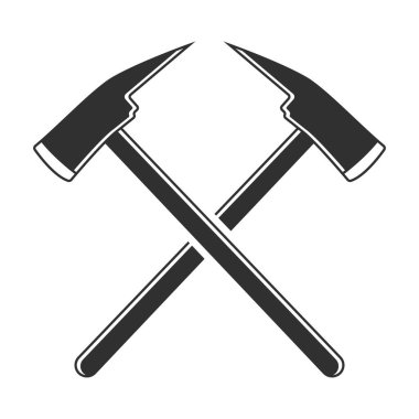 Cross Pick Axe Silhouette, Pick Axe Vector, Worker elements, Labor equipment, Garden tool, Tarım aracı, Orman Macerası