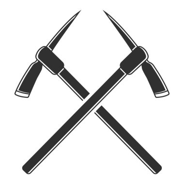 Cross Pick Axe Silhouette, Pick Axe Vector, Worker elements, Labor equipment, Garden tool, Tarım aracı, Orman Macerası