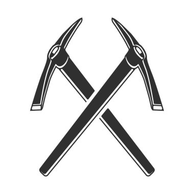 Cross Pick Axe Silhouette, Pick Axe Vector, Worker elements, Labor equipment, Garden tool, Tarım aracı, Orman Macerası