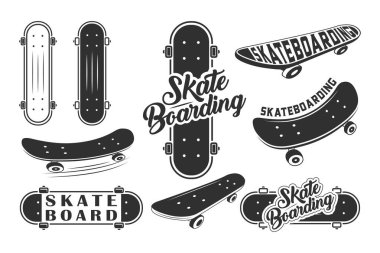 Kaykay Typography Collection, Paten Paketi Vektör Tasarımı, Kaykaycılar için Urban Vibes Typography, Kaykay Typography Set, Trendy Skateboard Grafik Koleksiyonu, Kaykay Paketi, Typography Trends for Skateboard Art