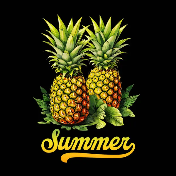 Yaz için ananas illüstrasyonu, Renkli Ananas Vektör Sanatı, Taze Ananas Clipart Vektörü, Ananas Vektörü İllüstrasyonları, Yaz Grafikleri, Yaz Vector, Yaz Tipografisi, Yaz Meyve İllüstrasyonu