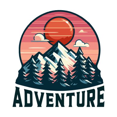 Çam ağaçlı Dağ Macerası Vektörü, Çam Ağacı Açık Maceraları için Dağ Vektörü Çam Ağaçları Vektörü, Dağ ve Çam Ağacı Resimleri, Yürüyüş Vektörü