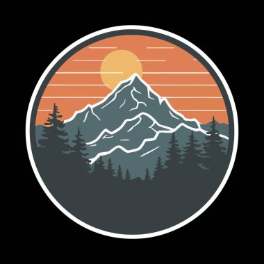 Çam ağaçlı Dağ Macerası Vektörü, Çam Ağacı Açık Maceraları için Dağ Vektörü Çam Ağaçları Vektörü, Dağ ve Çam Ağacı Resimleri, Yürüyüş Vektörü