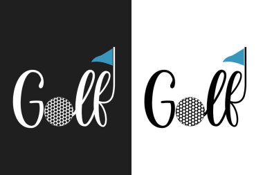 Golf Typography, Golf Vector, vektör, Golf Lineart, Golf silueti, Spor silueti, Golf logosu, Oyun vektörü, Oyun turnuvası, Golf Turnuvası, Şampiyonlar Ligi, Golf Kulübü, Top