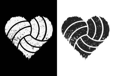 Volleyball Love Vector, Sports, Volleyball, vector, Volleyball ball, Sports silhouette, Heart design, Love of Volleyball, Romance clipart