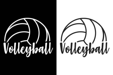 Voleybol Typography, Voleyball Vector, vektör, Voleybol Lineart, Voleybol silueti, Spor silüeti, Voleybol logosu
