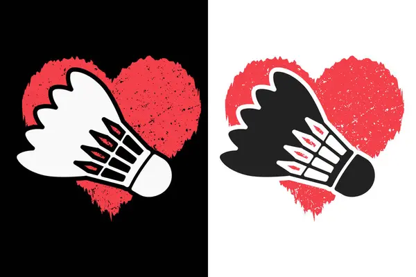 Badminton Cork with Heart Shape, Heart Shape Badminton Cork, Badminton Lover, Vector, Badminton Love Vector, vektör, Badminton ball, siluet, Sports silhouette